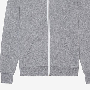 Etiquetas gratis imprimen una sudadera con capucha de cremallera de impresión personalizada de alta calidad con su logotipo Sudadera con capucha de lana para hombre con cremallera - Product Image 4