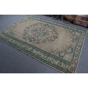 Tapis turc 5,4 x 8,1 pieds, tapis en laine vintage brun ombré - Product Image 4