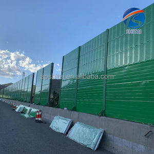 Ağır yol ses barrierr anti-pas gürültü koruma duvar karayolu için galvanizli akustik panjur gürültü bariyeri - Product Image 5