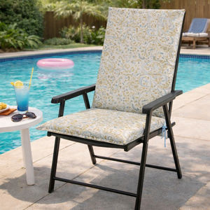 Loft Style 95x50x4cm Garden Chair <b>Cushions</b> Water Repellent Lightweight with Foam Filling and Fastening Straps for Outdoor Use - Product Image 1