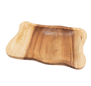 Superior Quality Hexagonal Shape Dessert Trays Wooden Serving Platter Acacia Wood Serving Tray <b>Plate</b> for Hotel Restaurant Use - Product Image 2