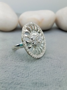 Custom 100% Satisfaction Guarantee 925 Silver <b>Fine</b> <b>Jewelry</b> <b>Sets</b> Trendy Fancy Solitaire VVS Moissanite Engagement Wedding Parties - Product Image 2