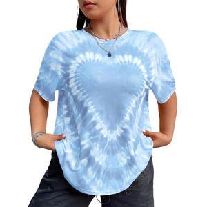 Personnalisable Vintage été tie-dye coton chemise pour les femmes respirant OEM vêtements Logo marque écologique bouton décoration - Product Image 1