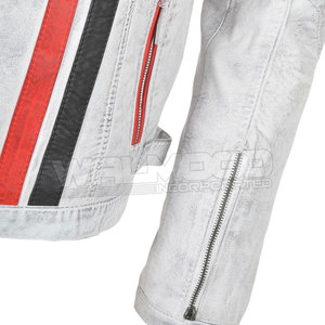 แจ็กเก็ตหนังสำหรับผู้ชายแบบระบายอากาศได้ดีเสื้อแจ็กเก็ตหนังสำหรับขี่มอเตอร์ไซด์ออกแบบได้ด้วยตัวเองจากปากีสถาน - Product Image 3