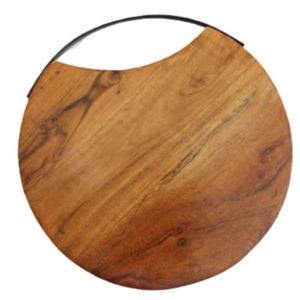 เขียงไม้ธรรมชาติเขียงไม้ทรงกลมสำหรับอุปกรณ์ครัว - Product Image 3