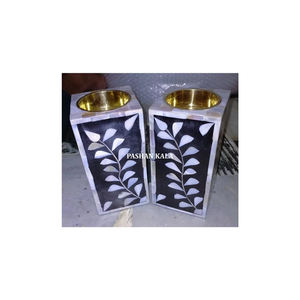 Quemador Bakhoor de nácar hecho a mano de mejor diseñador indio forma cuadrada con acabado fino para regalos de negocios al mejor precio - Product Image 1