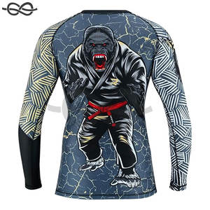 Entraînement de garde No Gi et Gi Jiu Jitsu Rashguard MMA Grappling Compression Shirts Wrestling BJJ Martial Arts Performance Gear - Product Image 4