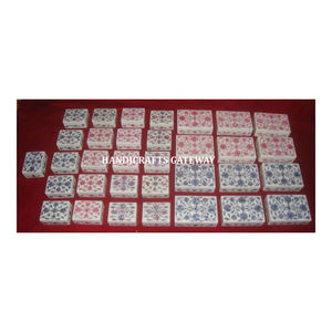 Caja de Joyería Rectangular de Diseño Moderno, Hecha a Mano, con Incrustaciones de Mármol Blanco y Madreperla, Diseño Variado, para Decoración del Hogar - Product Image 1