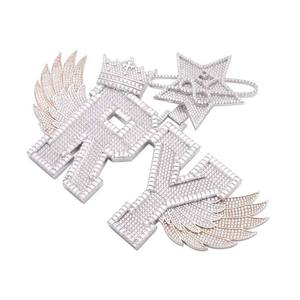 Colgante de plata estilo Hip Hop S925 para hombre, diseño de nombre personalizado en plata de ley, joyería helada para moda audaz - Product Image 1