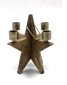 Support de l'Avent en Fer Design Unique avec Aimant Noir Mat PC pour la Fête de Noël Éclairage Décoration Bougeoir Fait Main - Product Image 3