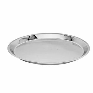 Plato Redondo de Acero Inoxidable Agra Tat Plain Thali de 7 Pulgadas con Acabado Brillante, Apto para Lavavajillas, para Uso en el Hogar, Hoteles y Cocinas, Color Plateado - Product Image 4