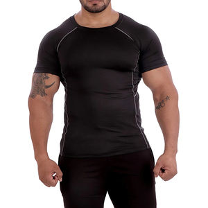 Dernière chemise de sport de gymnastique pour hommes 100% coton respirante à séchage rapide pour tissu tricoté de fitness - Product Image 2