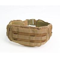 Ceinture tactique MOLLE réglable pour équipement de sécurité avec boucle en acier, ceinture utilitaire rembourrée et 5 pochettes pour la patrouille