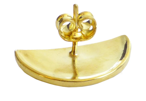 Ancient Greek Theatre <b>Stud</b> Earrings for Women's Fashion 18k Solid Gold Plated Ancient Greek Design Earrings - Product Image 3