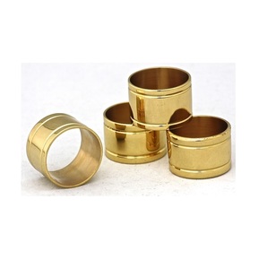 Servilleteros de latón de aspecto real, servilletero de forma redonda con acabado dorado para el hogar, boda, cena, fiesta, decoración de mesa - Product Image 3