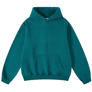 Sudadera con Capucha para Hombre al por Mayor - Sudadera Oversize Básica de Algodón Mezclado para Hombre con Hombros Caídos y Diseño Liso - Product Image 5