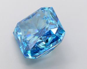 Élégant 15.0 Ct Radiant Cut Lab Grown Diamond CVD Stone Bijoux haut de gamme Certificat IGI Couleur bleu vif pour les acheteurs en gros - Product Image 3