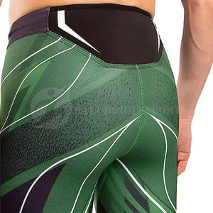 Short de compression en polyester de qualité supérieure Personnaliser la conception Imprimé Liner Gym Short de course pour hommes - Product Image 4