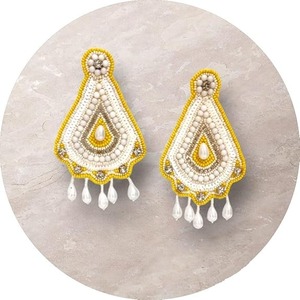 ต่างหูห้อยประดับลูกปัดหลากสีสันงานฝีมือสำหรับงานมาร์ดิกราส์ เครื่องประดับแฟชั่น JAVED HANDICRAFTS รุ่น JH-2083 - Product Image 3