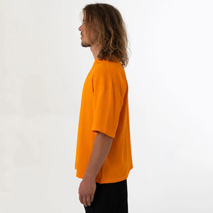 Venta caliente Casual Color sólido 100% algodón al por mayor camiseta para hombres/hip hop logotipo personalizado de gran tamaño lavado hombres camisetas gráficas - Product Image 2