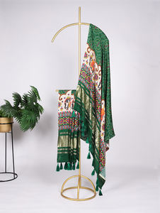 Gaji Silk dupatta กับการพิมพ์ดิจิตอลยังมาพร้อมกับพู่ - Product Image 2
