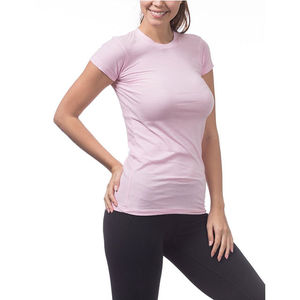La mejor camiseta sostenible para mujer para ropa de calle, fácil de usar, lavado, suave, transpirable, elegante para uso en exteriores, teñido liso - Product Image 6