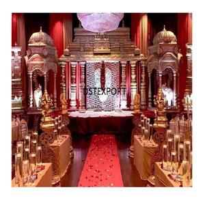 Dernier modèle d'ensemble de Mandap Manavarai pour mariage hindou, portable, en fibre de verre, grand décor de mariage indien, en promotion, pour événements à New York et à Los Angeles - Product Image 1