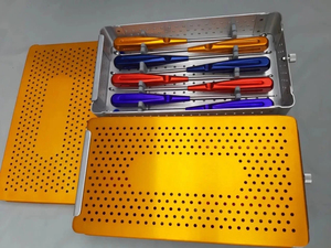 Ensemble de curettes osseuses Volkmann 8 pièces, couleurs arc-en-ciel, curettes pour la colonne cervicale, instruments de chirurgie orthopédique, ensemble de curettes osseuses Volkmann - Product Image 4