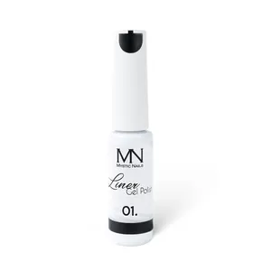 Precision UV LED Nail Art Gel <b>Polish</b> - Made in EU - CPNP - <b>Black</b> - Liner Gel <b>Polish</b> 01 - 6ml - Mystic Nails - Product Image 1