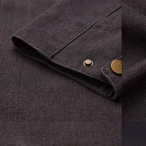 Veste universitaire personnalisable 2025 pour hommes en toile 100% coton teint en fil Service OEM - Product Image 6