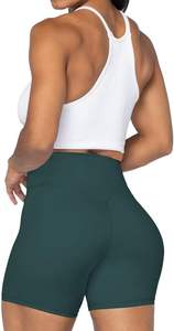 Pantalones cortos de entrenamiento de cintura alta para mujer, pantalones cortos de gimnasio de yoga y a prueba de sentadillas sin costuras, fabricación personalizada para mujer - Product Image 6