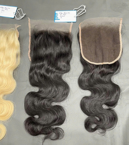 20% ต่อผมมนุษย์ปิดตัวเป็นลอนผมสีดำและสีบลอนด์ - Product Image 6