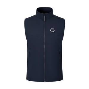 Logo brodé personnalisé gilets sans manches softshell légers pour hommes vestes imperméables avec fermeture éclair voyage randonnée course - Product Image 6