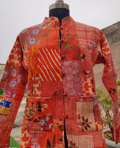 Veste blanche toutes tailles S/M/L/XL/2XL/3XL femmes veste en coton réversible Patchwork veste matelassée pour femmes - Product Image 2