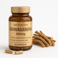 Capsules d'extrait d'Ashwagandha 500mg – Complément Herbal Standardisé à 1-10% – Fabricant OEM ODM en Gros