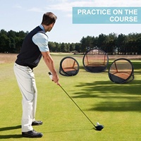 Filet de pratique de simulateur de golf avec tapis de golf Tri-Turf Filets d'aide à la frappe de golf pour l'entraînement au chipping Swing