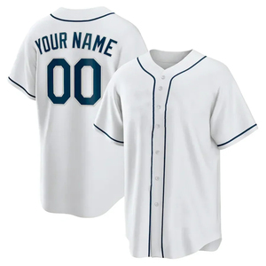 Maillots de baseball personnalisés de Tampa Bay America On Field Baseball Jersey Personnalisé votre nom n'importe quel numéro tous cousus nous taille - Product Image 2