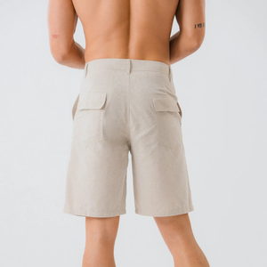 Pantalones Cortos Deportivos para Hombre, Color Negro Sólido, Transpirables, de Algodón No Tejido, Material Grueso, Logotipo DTF Elegante, Suaves, Duraderos, de Secado Rápido - Product Image 2