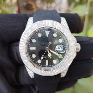 Premium VVS Iced Out Handset <b>White</b> Moissanite Diamond Bezel Custom <b>Watch</b> <b>for</b> Men and Men - Product Image 1