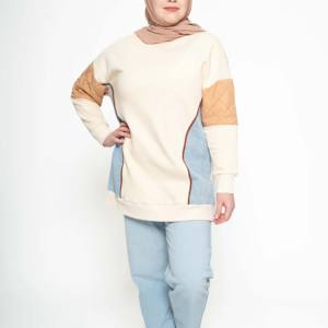 Sweats à capuche pour femmes de haute qualité à manches longues Tissu doux 100% coton Brodé et imprimé sur le devant Modeste Islamique Hiver Automne - Product Image 1