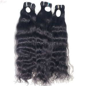 Extensions de paquet de cheveux humains alignés sur les cuticules Remy indiennes du Sud non traitées chimiquement - Product Image 4