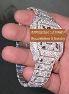 Reloj Mecánico de Lujo para Hombre, Estilo Hip Hop, con Diamantes Moissanite VVS, Acero Inoxidable, Logotipo Personalizado, Esfera Analógica de 41 mm - Product Image 3