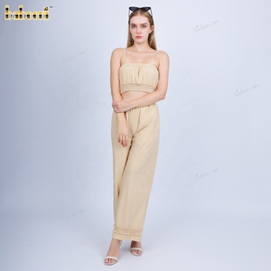 Conjunto de 2 Piezas para Mujer, Top Corto sin Mangas con Volantes y Pantalones Cortos, Cortavientos LD01, Ecológico, Transpirable, Certificado OEKO-TEX Flame - Product Image 2