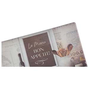 พรมครัวกันล้ารุ่นใหม่ ลาย Bon Apetit เทคนิคการทอแบบพิเศษ วัสดุ PVC โฟมโพลีเอสเตอร์ ซักได้ มีหลายขนาด! - Product Image 2