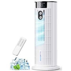 Refroidisseur d'air portable 4-en-1 avec télécommande et fonction brume, faible bruit, économie d'énergie, humidificateur électrique alimenté par courant alternatif - Product Image 1