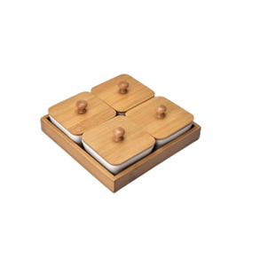 Caja Redonda para Frutos Secos, Moderna y Portátil, de Madera, para Dulces y Frutos Secos, Regalo de Boda o de Inauguración de Casa - Product Image 4