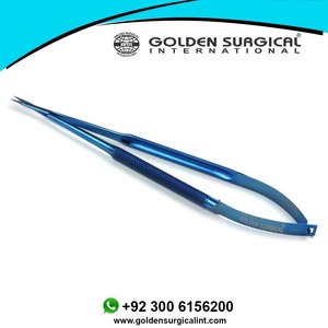 Micro tijeras de aleación de titanio, instrumento oftálmico de alta calidad, 160 mm |   Tijeras Microcorneales de Titanio con Punta Recta - Product Image 6