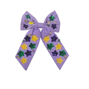 Estilo étnico, diseño personalizado, lazos para el pelo de tela, colección de lazos con cuentas bordadas, venta al por mayor, lazos con cuentas - Product Image 1