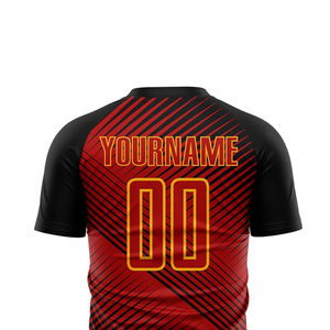 เสื้อฟุตบอลผู้ชายราคาส่ง ราคาสมเหตุสมผล สำหรับขายออนไลน์ ผลิตจากผ้าโพลีเอสเตอร์ 100% ระบายอากาศได้ดี - Product Image 5