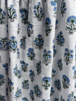 Robe longue décontractée d'été pour femme, 100 % coton tissé, imprimée à la main, motif floral bohème, faite à la main, écologique